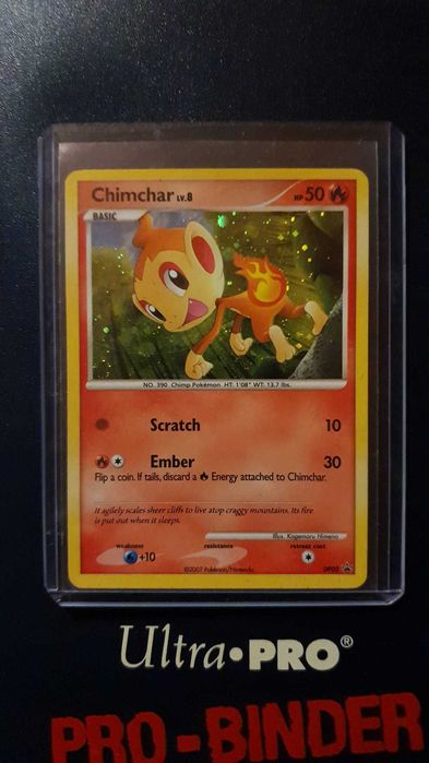 2007 Pokemon TCG Chimchar Cosmos Holo DP02 Black Star Promo Carta