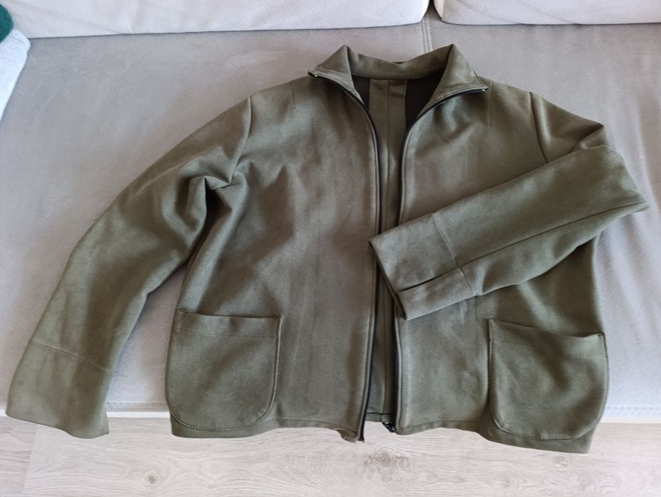 Kurtka Bomberka zamszowa khaki L