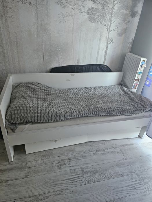 Łóżko 80×180 z materacem z dwoma szufladami