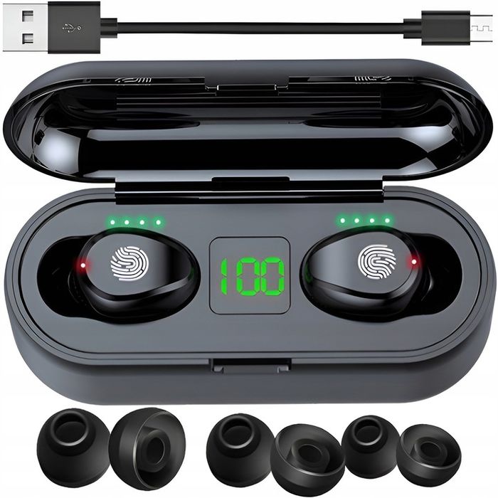 Słuchawki Bezprzewodowe Bluetooth 5.3 3 Gen Model 2024 Mikrofon + Powe