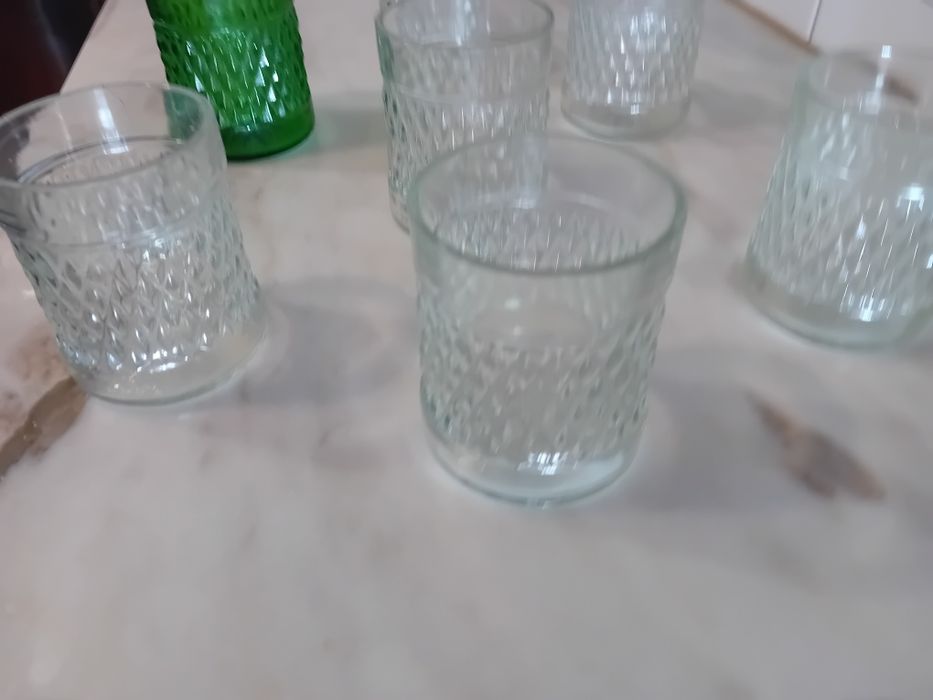 Conjunto de 6 Copos Antigos Vidro