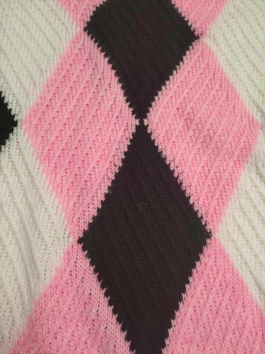 Sweter golf w różowe romby Lidia Kalita