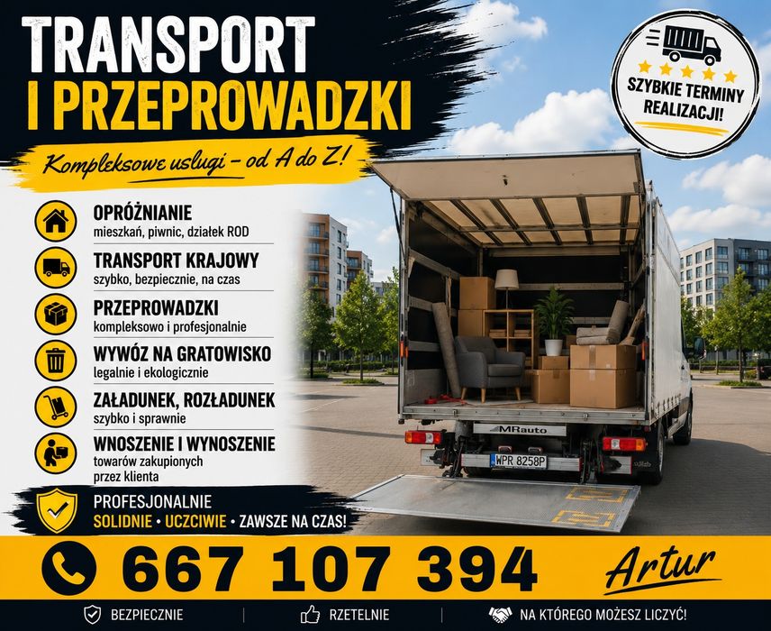 Przeprowadzki, Przewóz rzeczy,mebli,taxi bagażowe