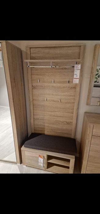 BRW zestaw do przedpokoju szafka na buty i wieszak