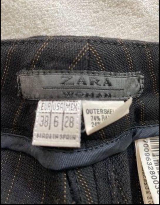 Black suit with camel stripe, Zara, size 3864584473196419124