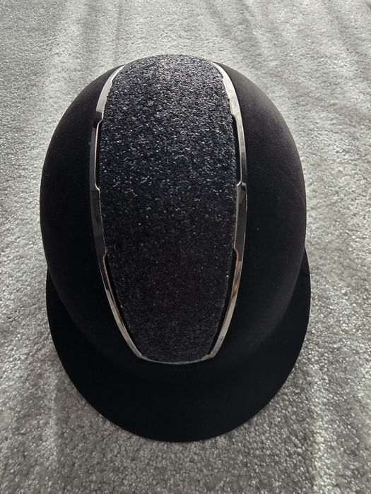Kask jeździecki HKM S 52-54 Lady Shield Sparkle Velours Black