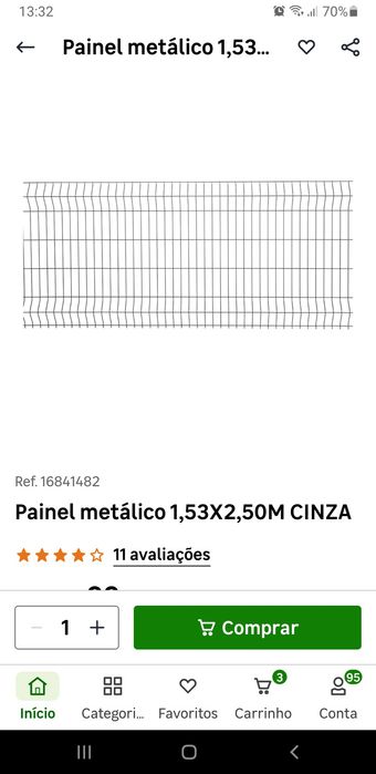Grade vedaçao cinza