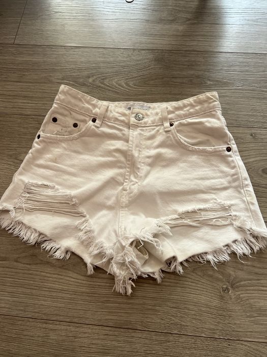 білі джинсові  шорти Zara