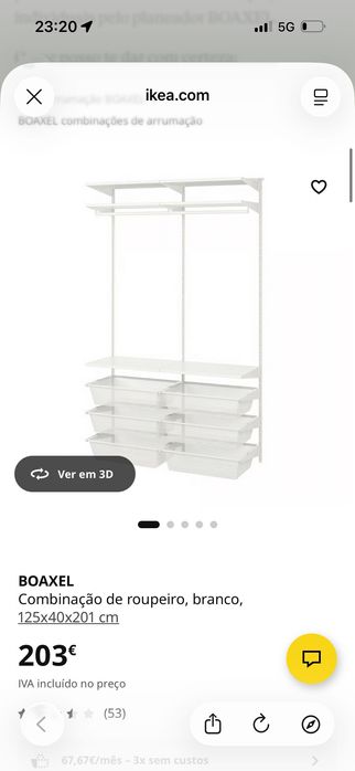 Roupeiro IKEA Boaxel