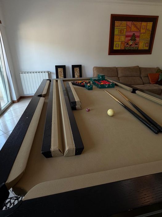 Mesa de Snooker com Tampo Conversível em Mesa de Jantar