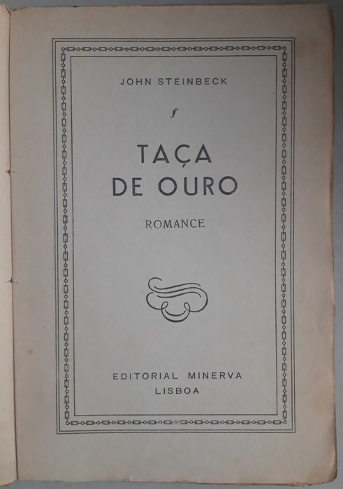 Livro PA-6 - John Steinbeck - Taça de Ouro
