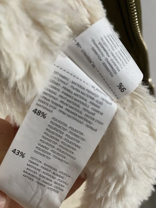 Zimowa kurtka długa khaki z kapturem 38