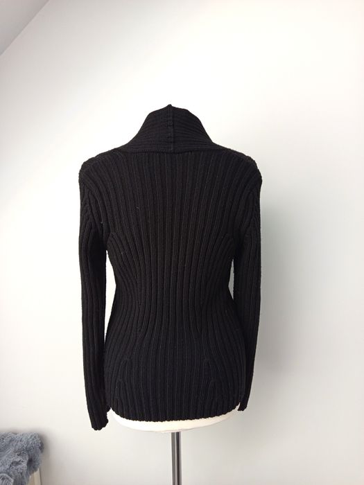 Zimowy premium sweter czarny joop wełniany damski S gruby ciepły