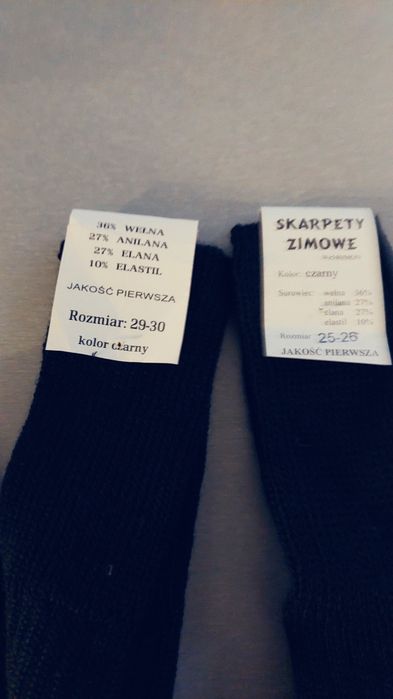 Zimowe cieplutkie skarpety nowe