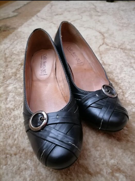 Eleganckie czółenka na obcasie, 100% skóra naturalna, r. 38