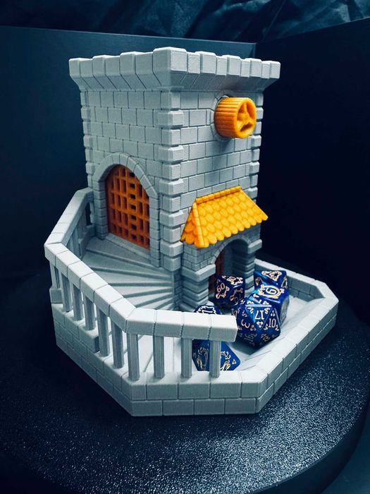 Castle Dice Tower with Tray
