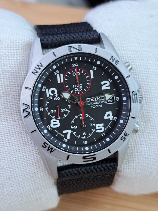 Relógio Seiko Chronograph SND399P - Militar style/field
