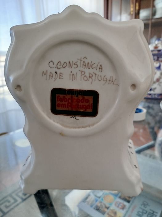 Relógio em cerâmica Pintura Manual . Usado. Fabrica cerâmica constânci