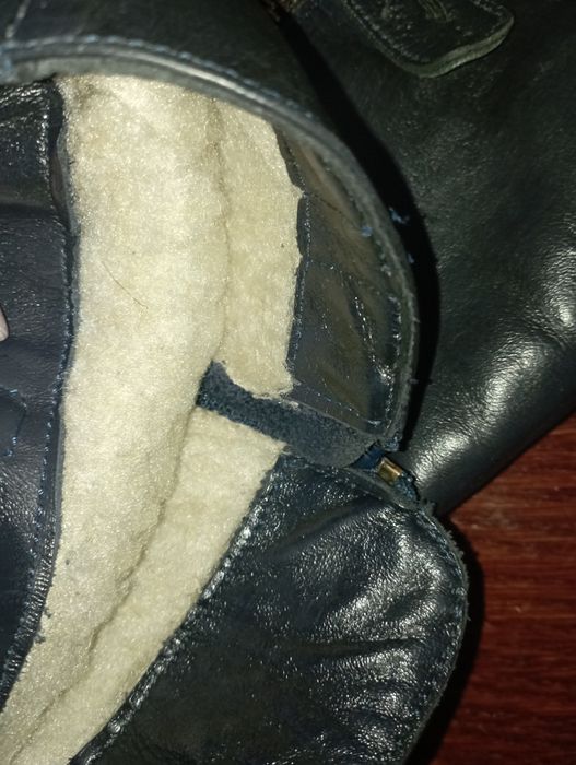 Сапожки шкіряні на овчині