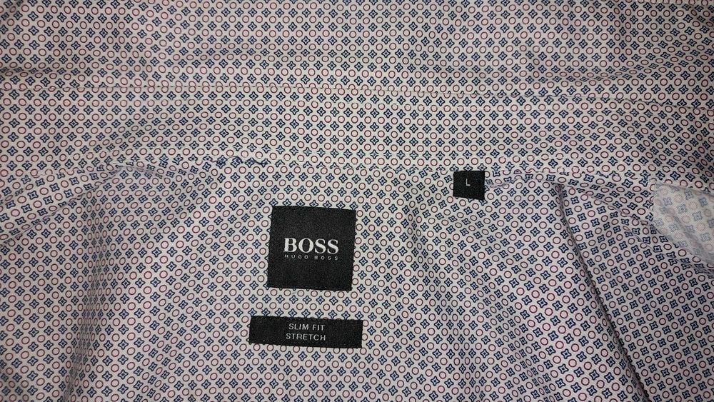 НЕношеная L HUGO BOSS с QR-кодом рубашка в узор белая: 760 грн ...