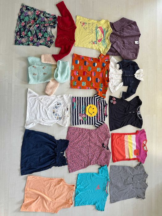 Paka Ubrań dla dziewczynki  Mix w różnych rozmiarach 48 szt
