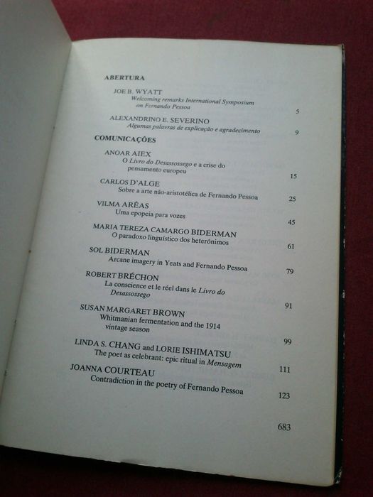 Actas Congressos Internacionais Estudos Pessoanos 1978/85