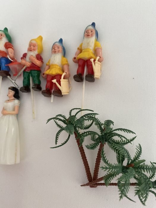 Decoração Bolo Branca de Neve e 7 Anões - anos 60