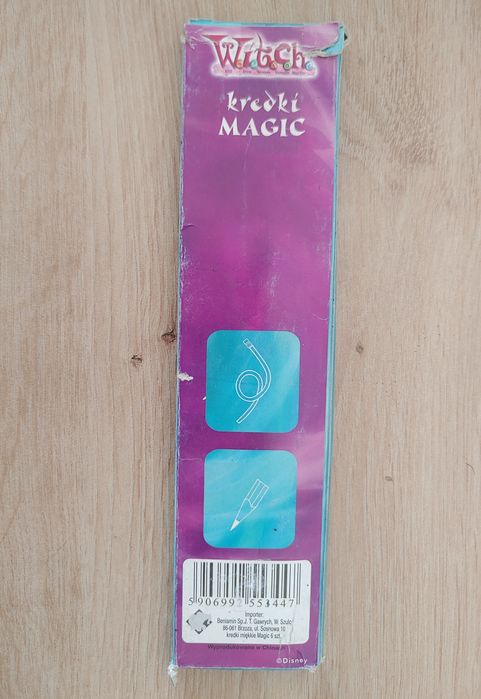 6 kredek magii Witch czarodziejki W.I.T.C.H. giętkie kredki Will Irma