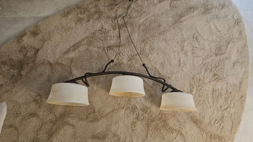 Lampa vintage polska trawertyn