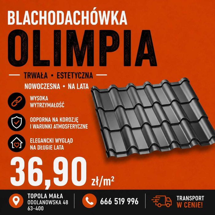 Blachodachówka OLIMPIA - zapytaj o wycenę