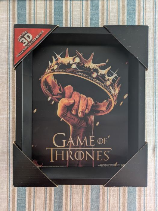 Quadro 3D Games of Thrones Novo Edição Limitada