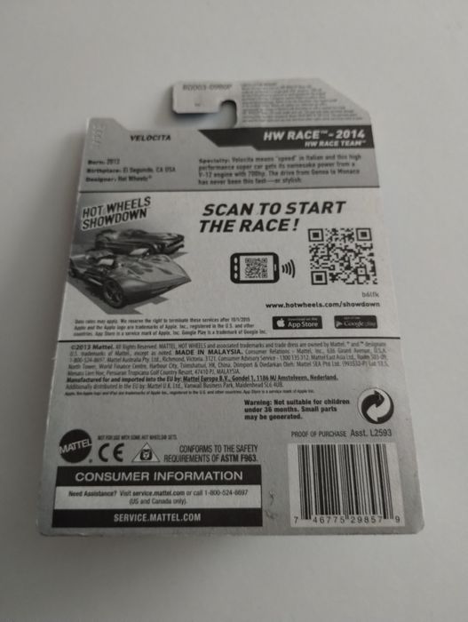 Hot Wheels Velocita autko resorak