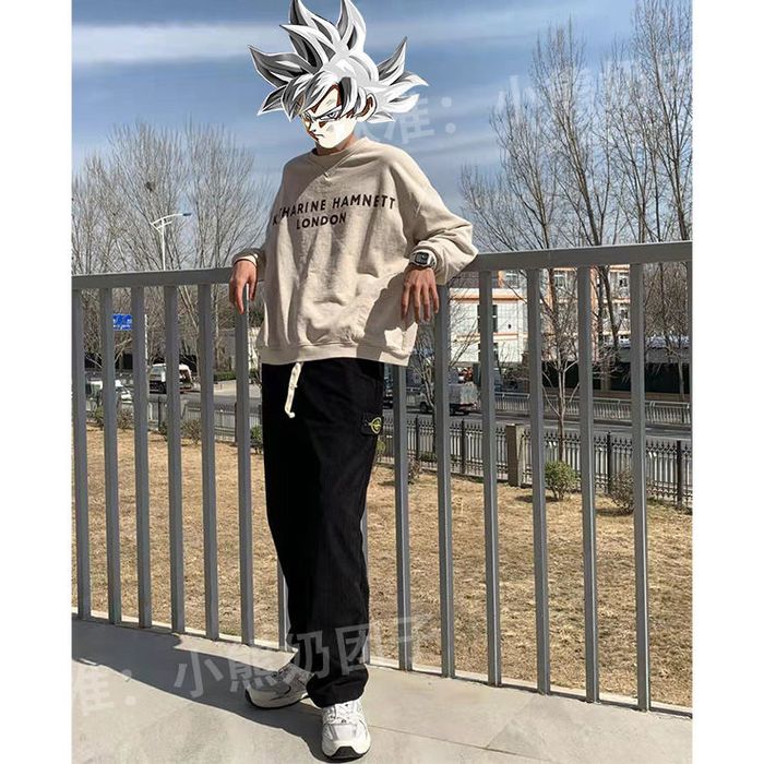 Штаны Stone Islands с патчем черные стон айленд ісланд