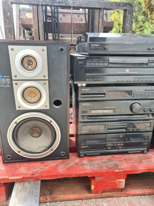 Aparelhagem Pioneer, amplificador z-83, colunas cs-77, leitor de CD