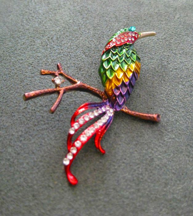 Alfinete / Broche / Pregadeira Passaro no Galho NOVO