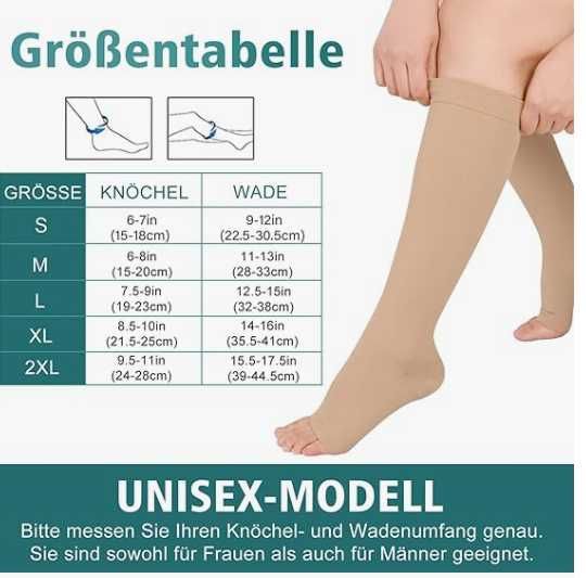 Evolyline podkolanówki uciskowe 20-30 mmHg XL 2 pary