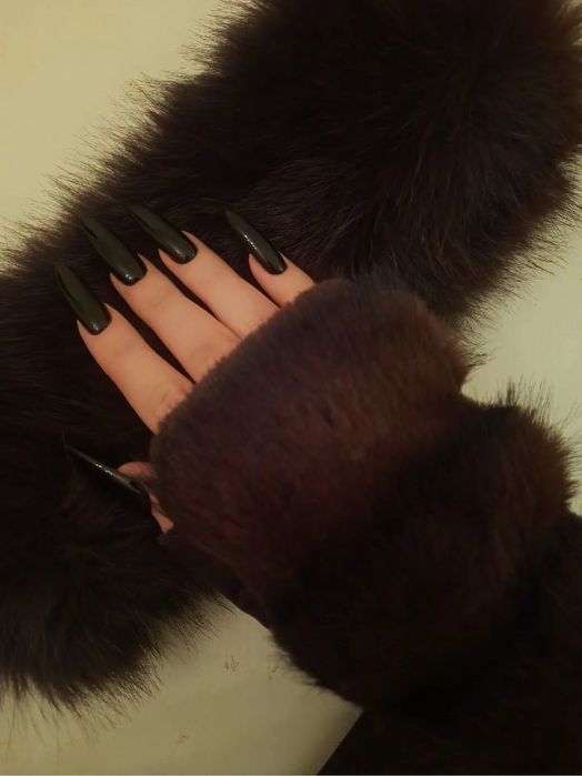 Хутряна повзяка і рукавиці з норки меховая повязка норка варежки