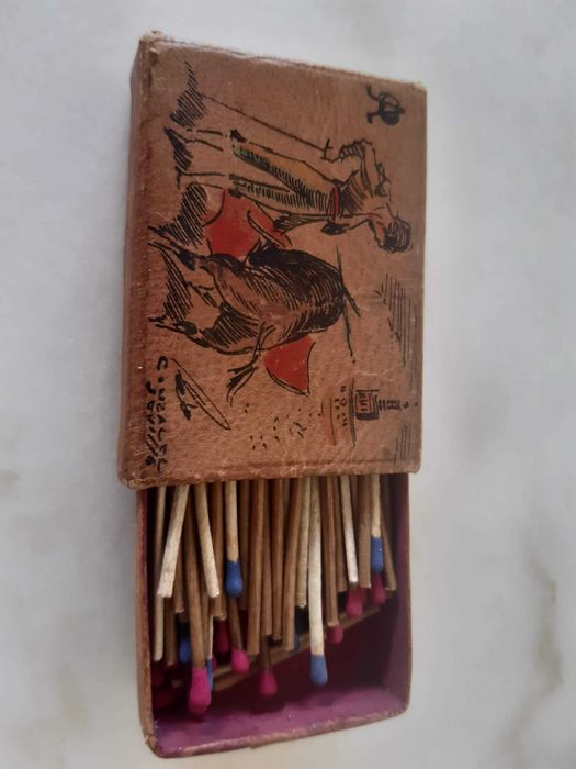 Caixa Fósforos, antiga, anos 60, em excelente estado.