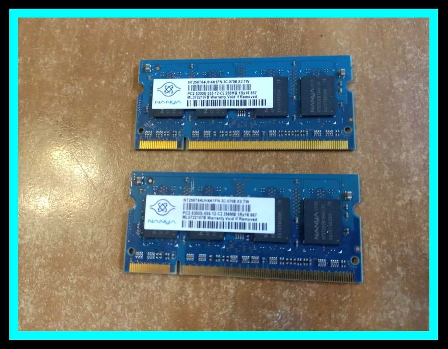 Pamięć 256MB Nanya NT256T64UH4A1FN 2 sztuki 2x256MB