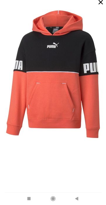 New Puma Salmon Hoodie Sweatshirt for Ages 8–9