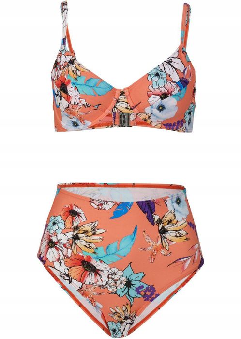 B.P.C bikini pomarańczowe w kwiaty r.40 (80B)