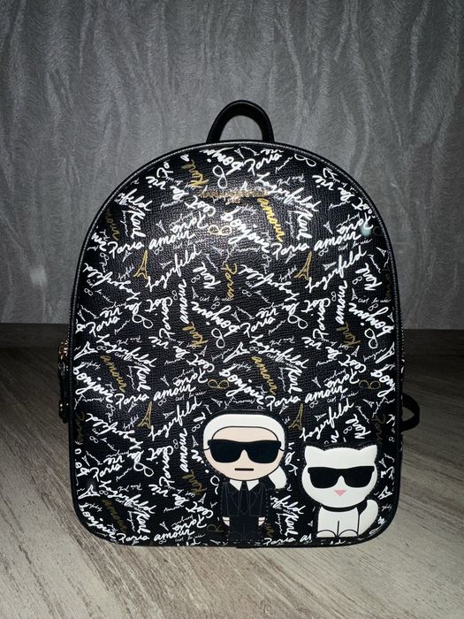 Рюкзак Karl Lagerfeld Paris Medium Backpack Black Gold