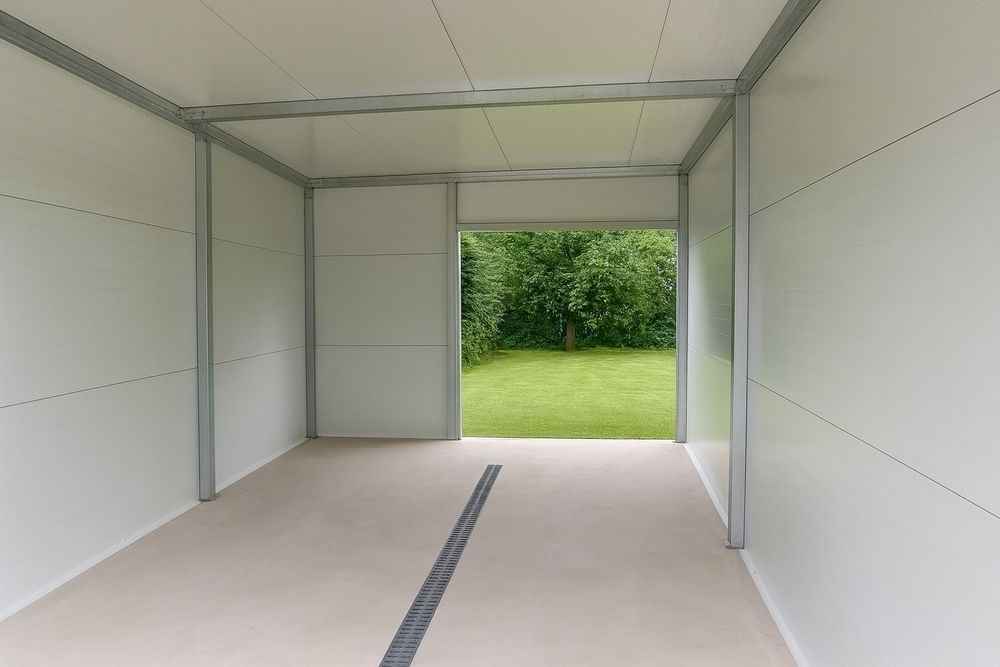 Nowoczesne minimalistyczne garaże, hale