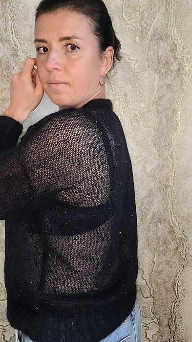 Джемпер з кідмахеру на шовку з паєтками. Розмір 48-50