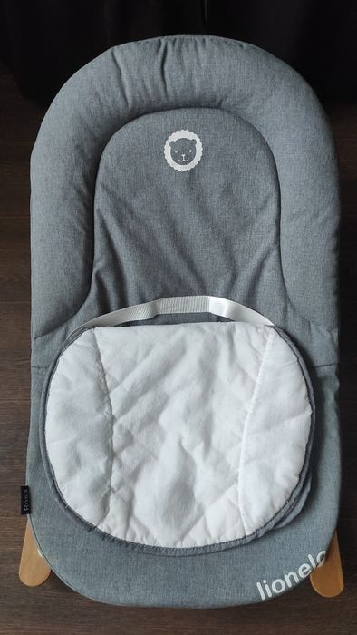 Шезлонг качалка Lionelo Rosa Grey/White