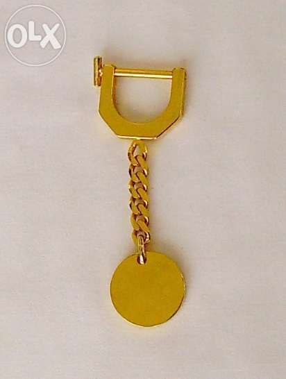 Porta Chaves dourado com flores