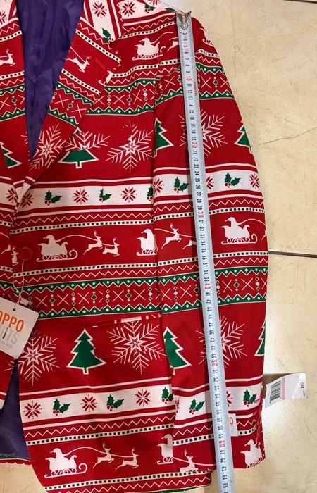 Червоний новорічний піджак бренду OppoSuits, модель "Christmaster" розмір 50