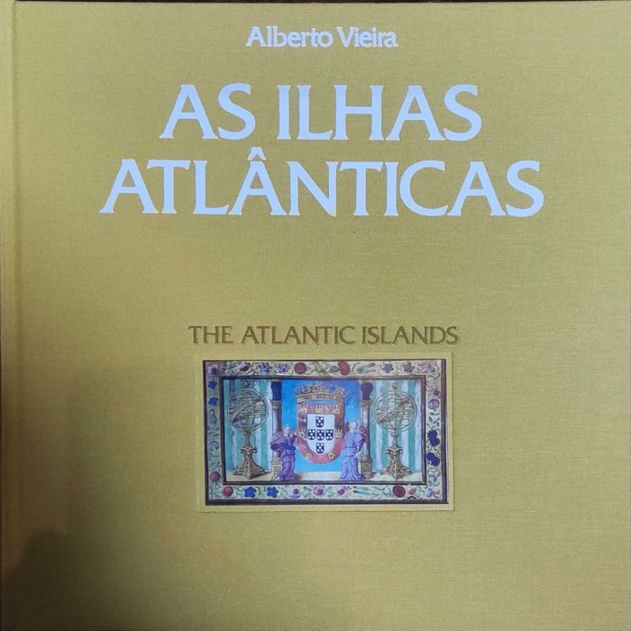 Livro "AS ILHAS ATLÂNTICAS" de Alberto Vieira (inclui selos)
