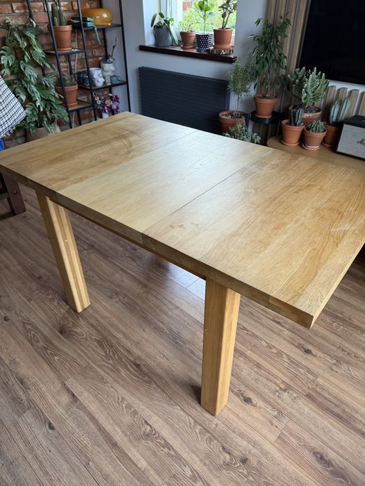 Dębowy stol 100x80 plus dokladka