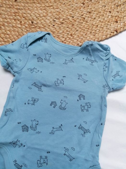 Body Azul com Cãezinhos de Bebé